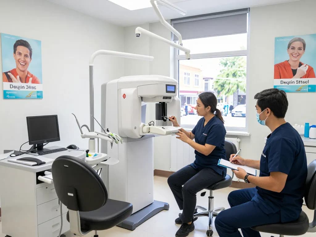 Modern dental equipment setup showcasing advanced tools and technology.