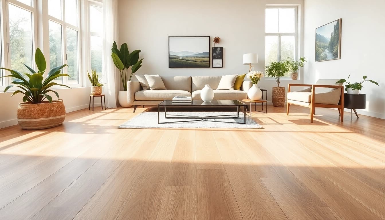 Transform your space with warm sand vinyl flooring lvp in a stylish living room.