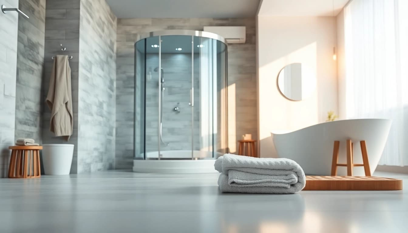 Erleben Sie die sonni Duschkabine 100x100 in einem modernen Badezimmer-Setup, das Eleganz ausstrahlt.