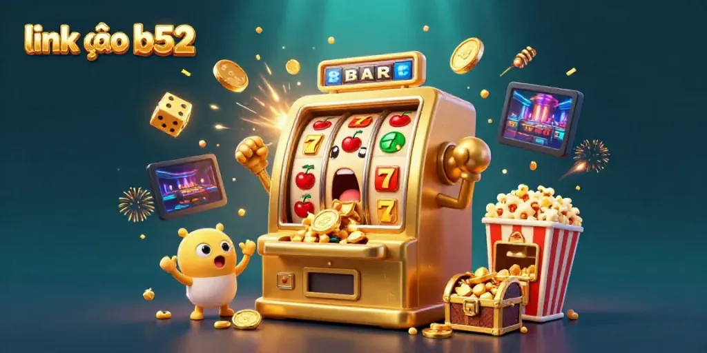 Deposit gold with the link vào b52 and enjoy exciting jackpot rewards in this colorful casino scene.