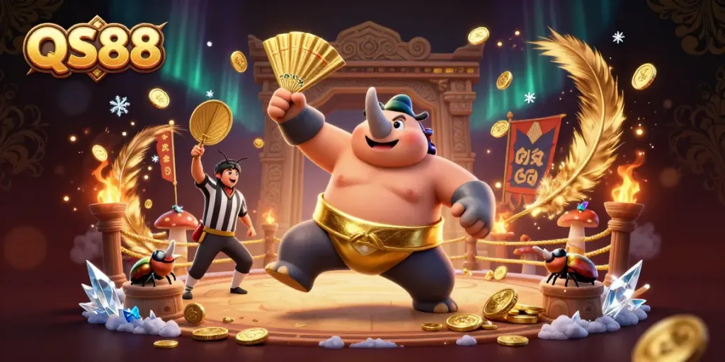 Engage with QS88's thrilling gaming experience featuring a dynamic showdown of exciting casino elements.