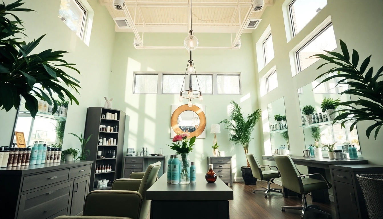 Experience the ambiance of an aveda salon san diego featuring eco-friendly styling stations.
