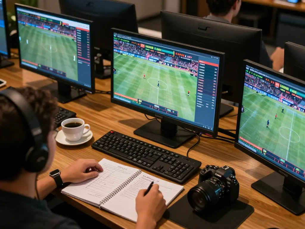 Terlibat dalam taruhan olahraga Judi Bola di berbagai layar dengan catatan strategis.