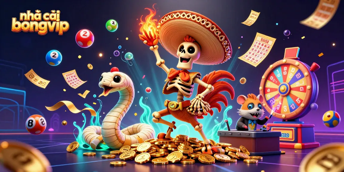 Experience thrilling wins at nhà cái bongvip with vibrant casino elements and dynamic characters.
