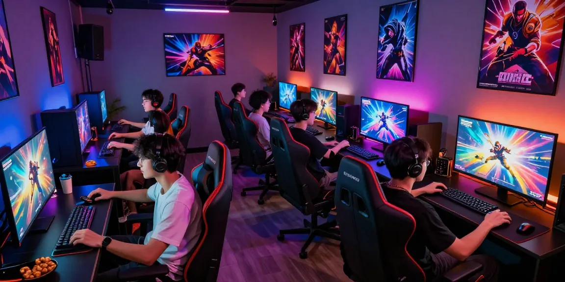 Players enjoying an engaging adult game experience in a vibrant gaming lounge.