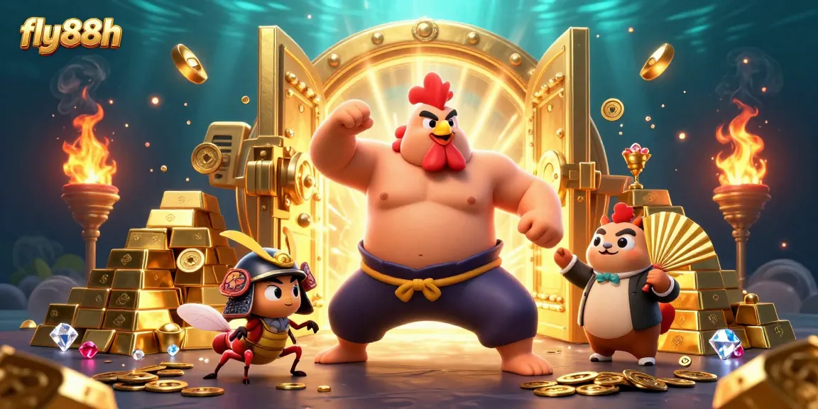 Experience thrilling wins at fly88h with powerful sumo wrestler rooster, fierce samurai cricket, and explosive jewels.