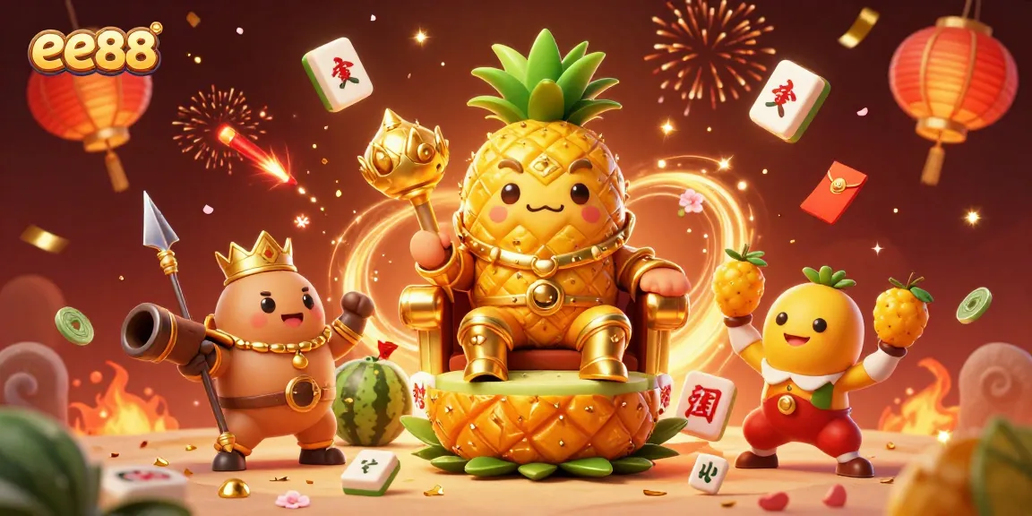 Experience the vibrant thrills of ee88 online casino with 3D characters celebrating from a rich gaming atmosphere.