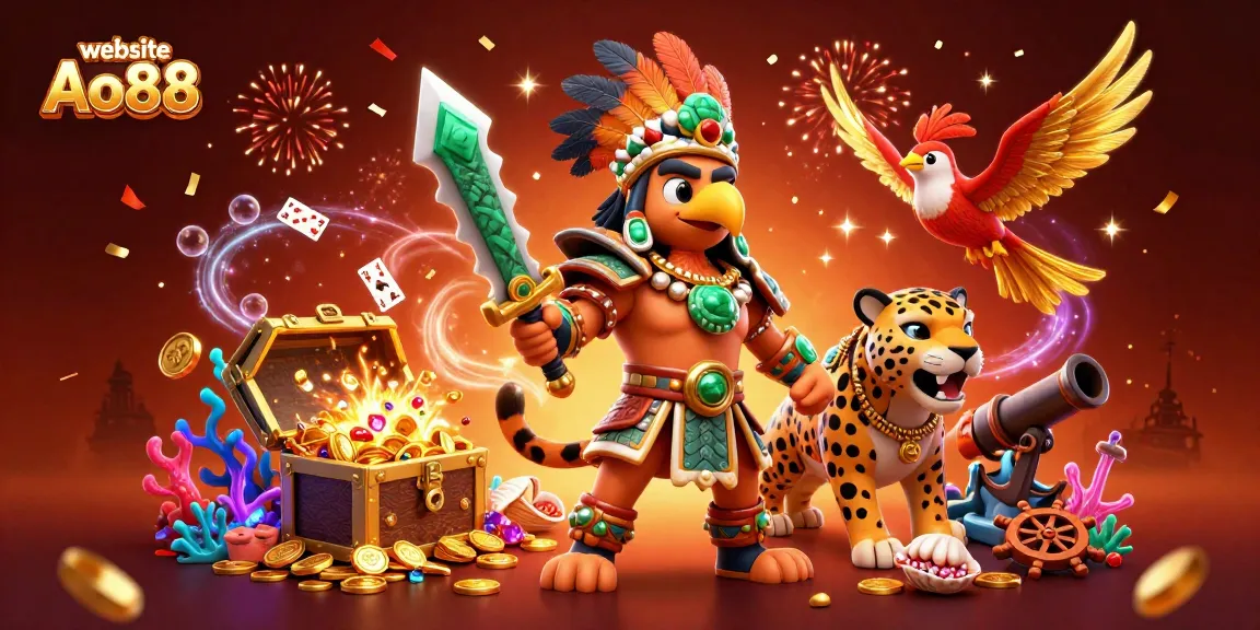 Experience dynamic gameplay at website Ao88 with exhilarating 3D casino characters and vibrant game elements.