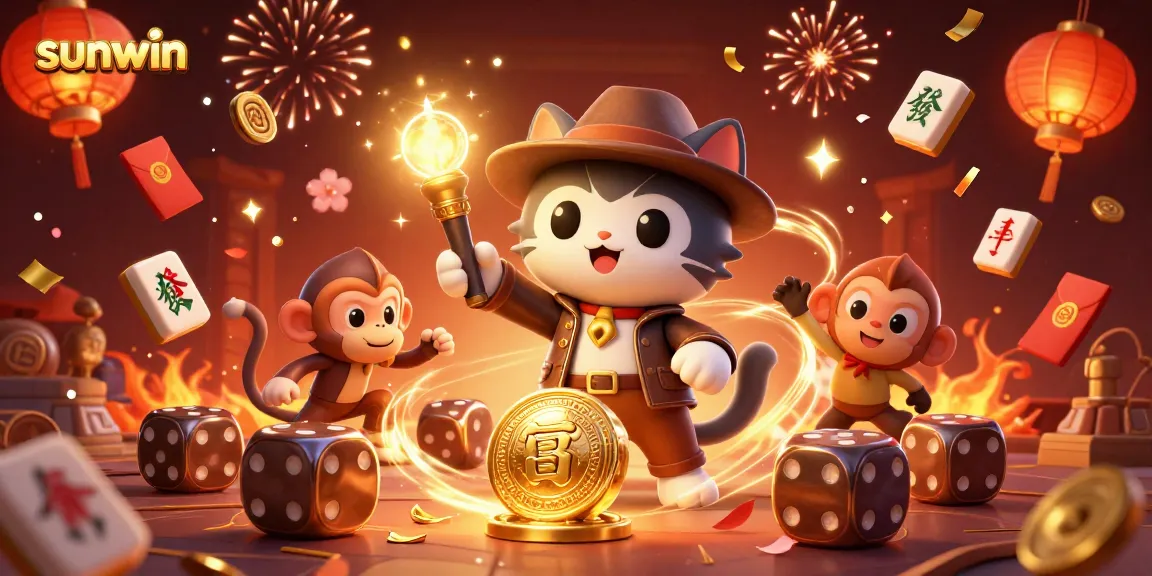 Experience the thrill at sunwin with a dynamic casino-themed digital illustration.